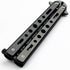 Butterfly Knife Trainer Practice Steel Metal Folding Knife Training Knife Unsharpened Blade (Black)...